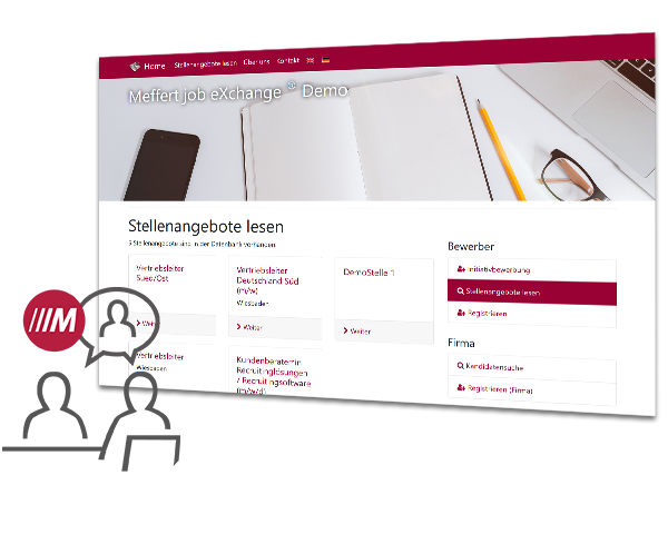 Meffert job eXchange®: Job Portal-Features für Ihre Website